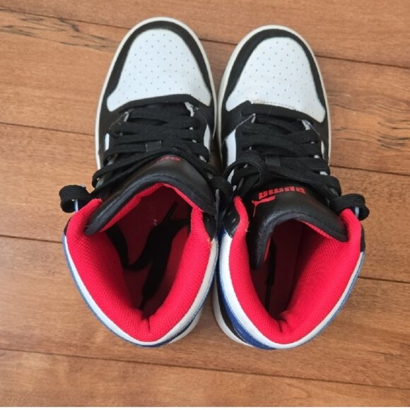 Puma Rebound high - top Black and White sneakers with Red accents size 5 - Picture 8 of 8